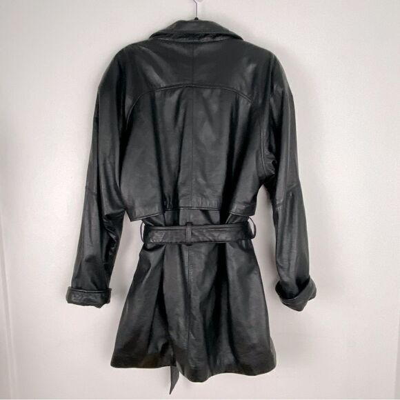 Wilsons 80s Women’s Black Mid-Length Leather Jacket Capsule Timeless Large - Picture 2 of 13